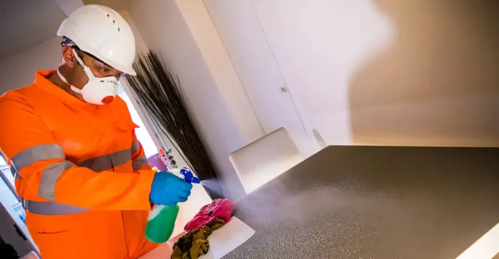 Cleaning soot and ash from a kitchen