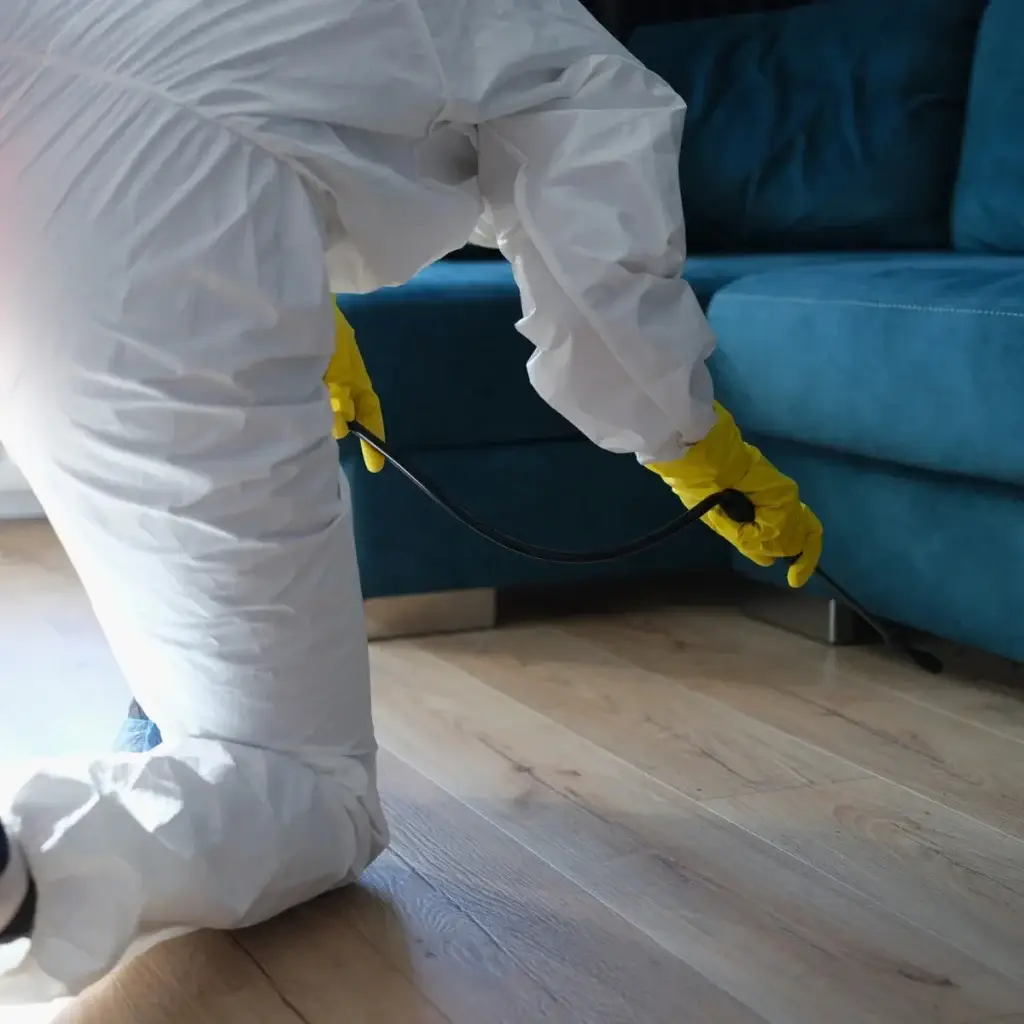 Cleaning up a mercury spill in a home