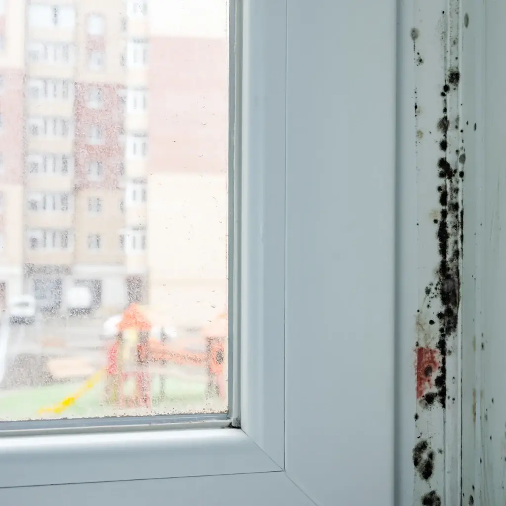 Black mould near window