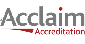 Acclaim accreditation logo.