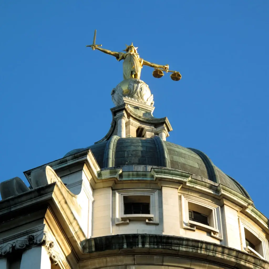 Lady of Justice of the Central Criminal Court in the city of London England UK,