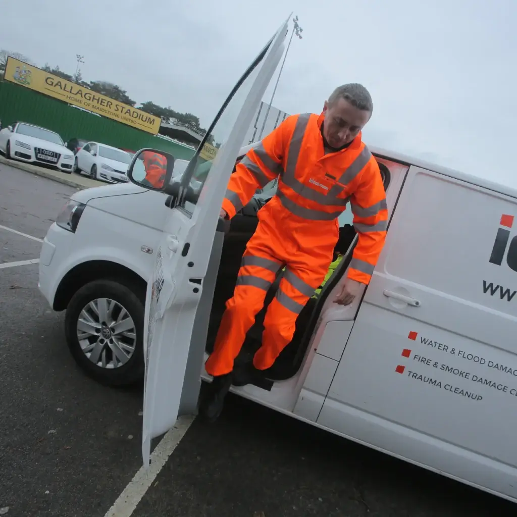 Ideal Response technician on site at a sports venue