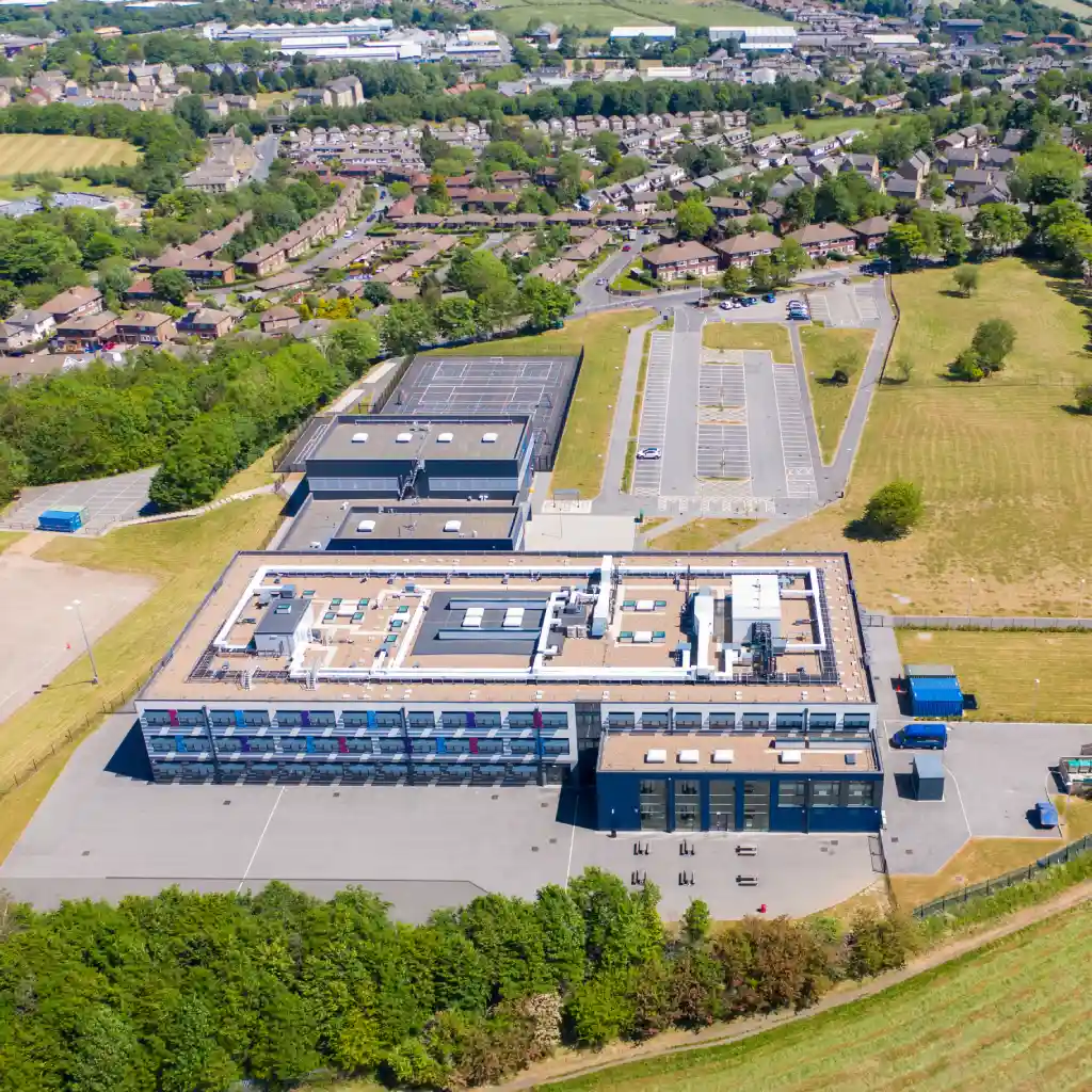 Aerial drone photo of the Whitcliffe Mount Primary School