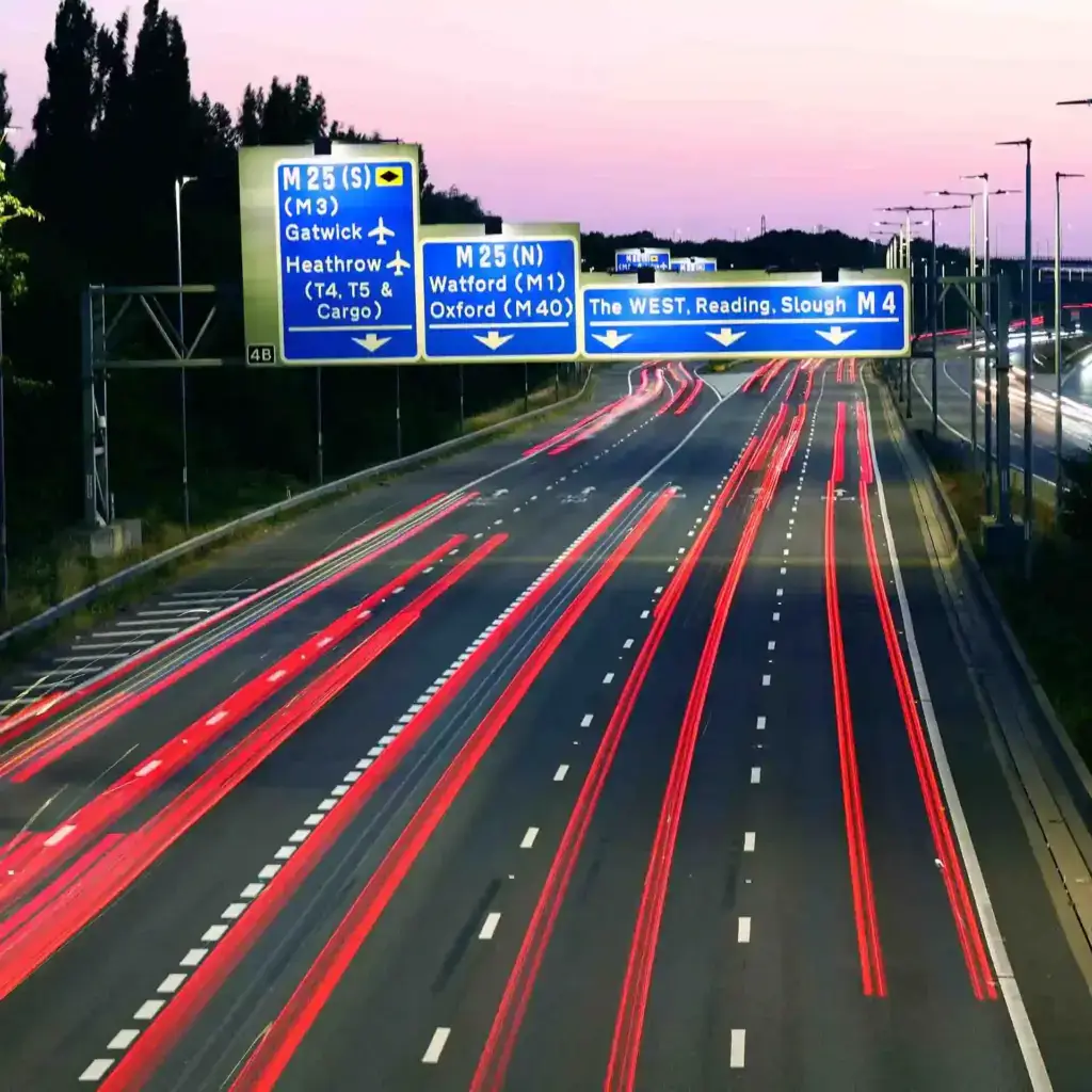 M25 Transport corridor.