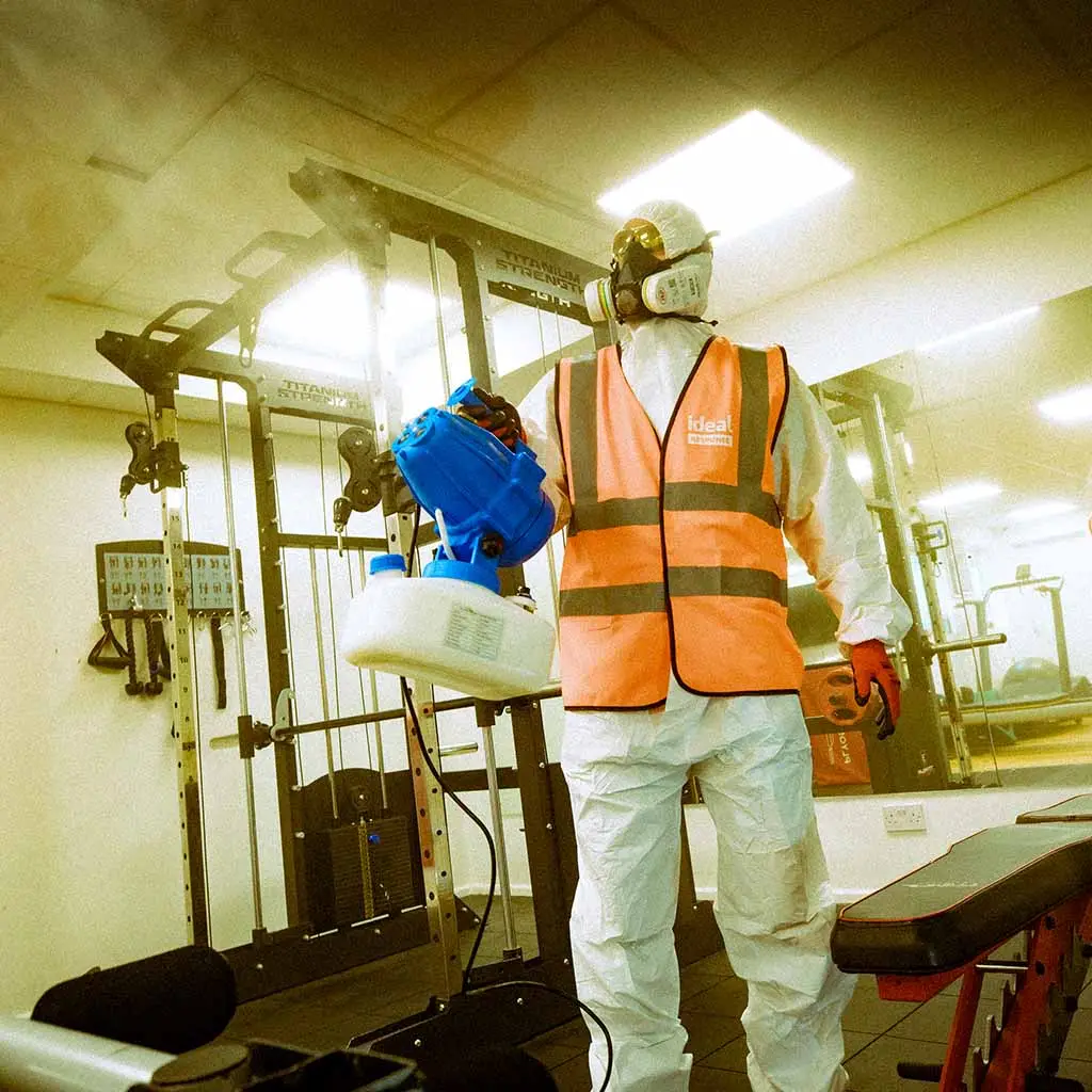 ULV fogging in commercial gym.