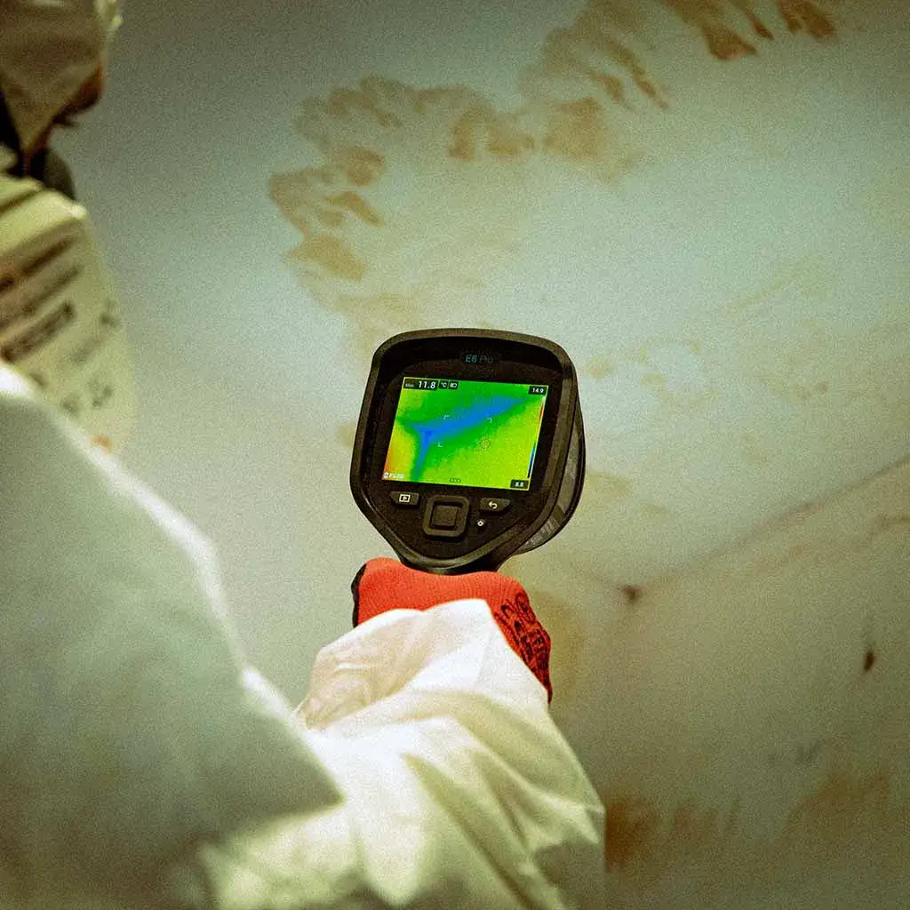 Thermal imaging damp survey.