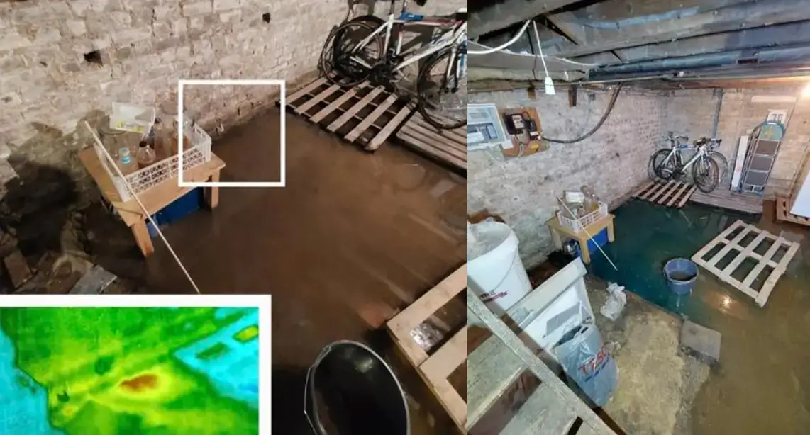 Leak detection service: Water ingress affecting cellar