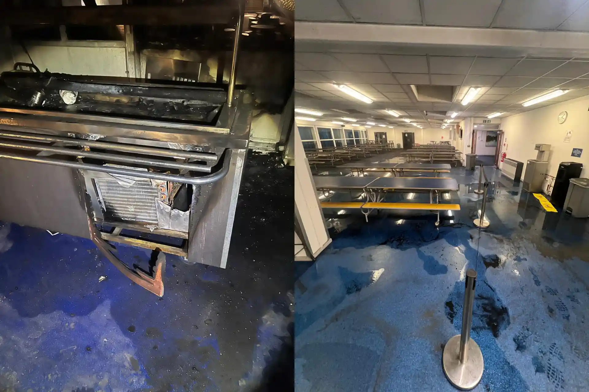 Fire damage cleaning & decontamination for Kent school