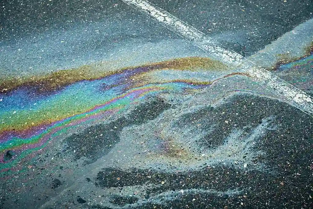 Emergency oil spill clean-up outside a London bakery