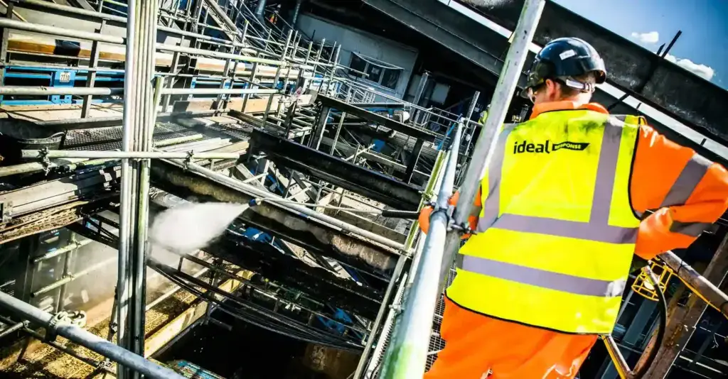 Ideal Response technician at a fire damaged property